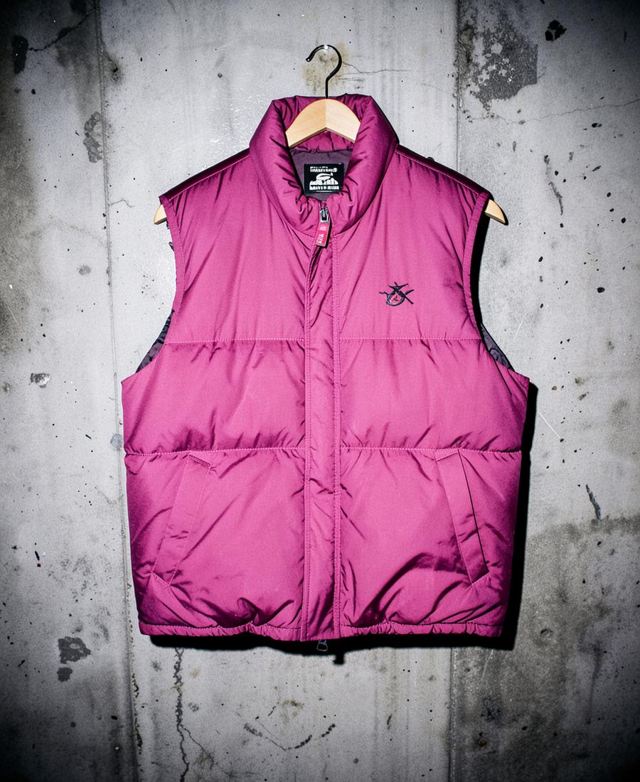 Magenta Puffer Weste